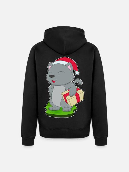 Forfait Noël chat - Veste à capuche bio Premium Unisexe - noir
