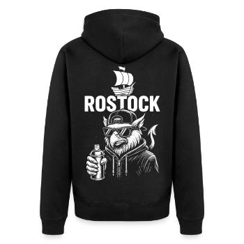 Rostock Streetsoul - Veste à capuche bio Premium Unisexe - noir - Dos - Nico (187cm)