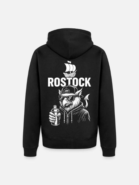 Rostock Streetsoul - Unisex Premium Organic Zip Hoodie - black