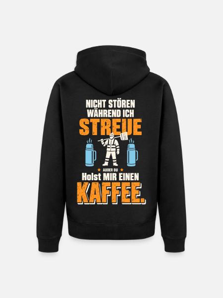 Nicht Stören Ich Streue - Unisex Premium Bio Zip Hoodie - Schwarz