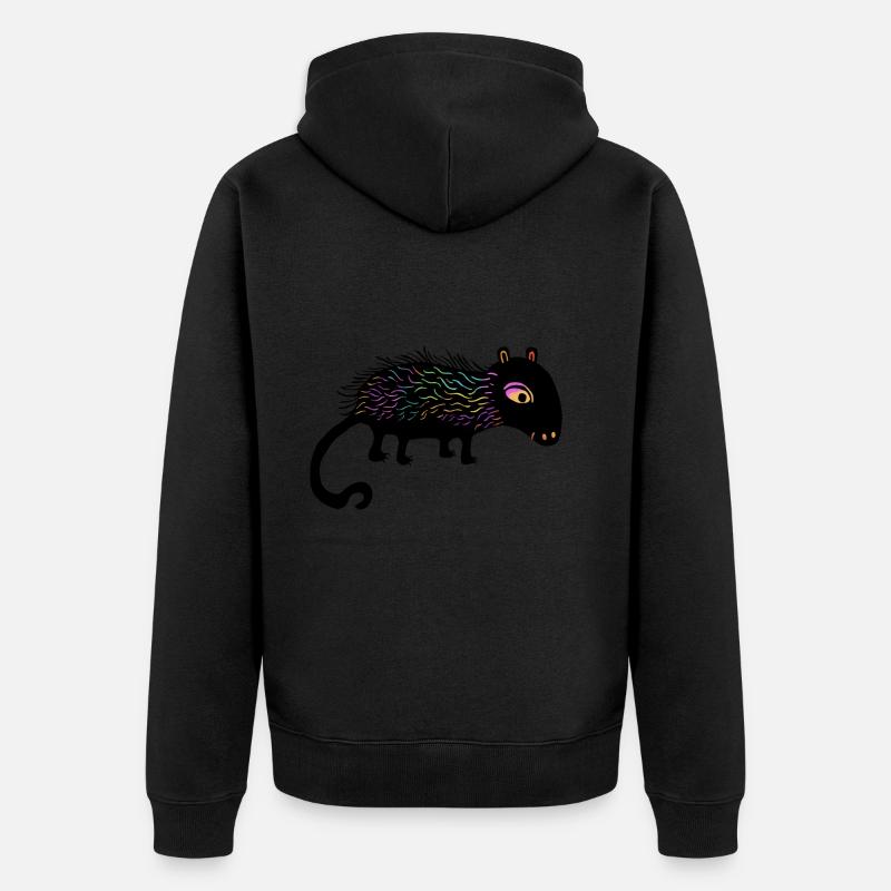 Regenbogenfusseltier - Unisex Premium Bio Zip Hoodie - undefined
