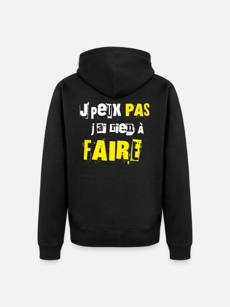 J'ai rien à Faire - Veste à capuche bio Premium Unisexe - noir