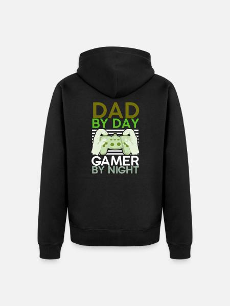 Gamer Dad - Premium økologisk unisex-hættejakke - sort