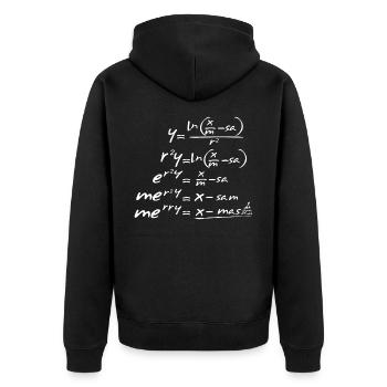 Équation joyeux Noël - Veste à capuche bio Premium Unisexe - noir - Dos - Nico (187cm)