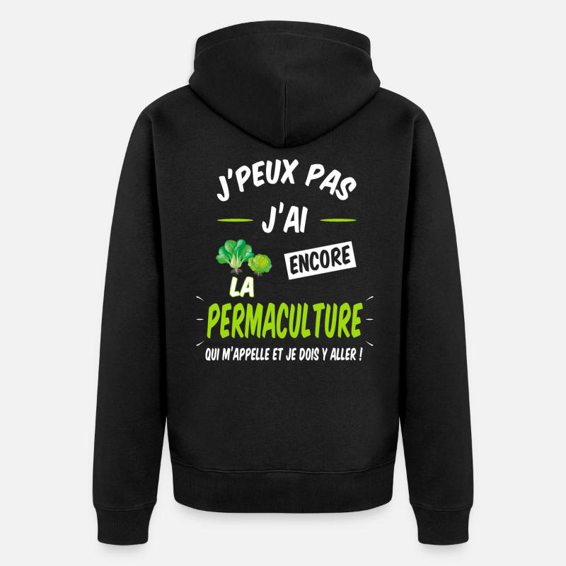 permaculture - Veste à capuche bio Premium Unisexe - noir