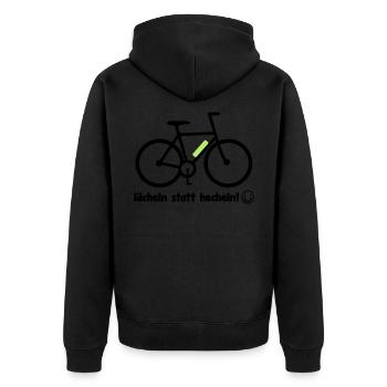 E-Bike Pedelec Funny Gift Bike eMTB Bike - Unisex Premium Organic Zip Hoodie - black - Back - Nico (187cm)