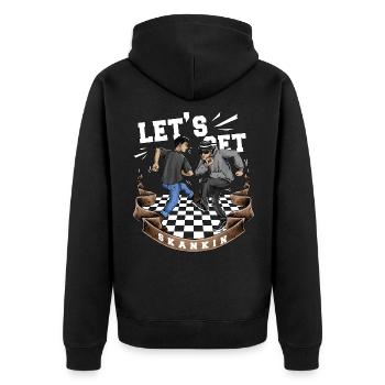 Ska Genre der jamaikanischen Musik Jazz Liebhaber - Unisex Premium Bio Zip Hoodie - Schwarz - Hinten - Nico (187cm)