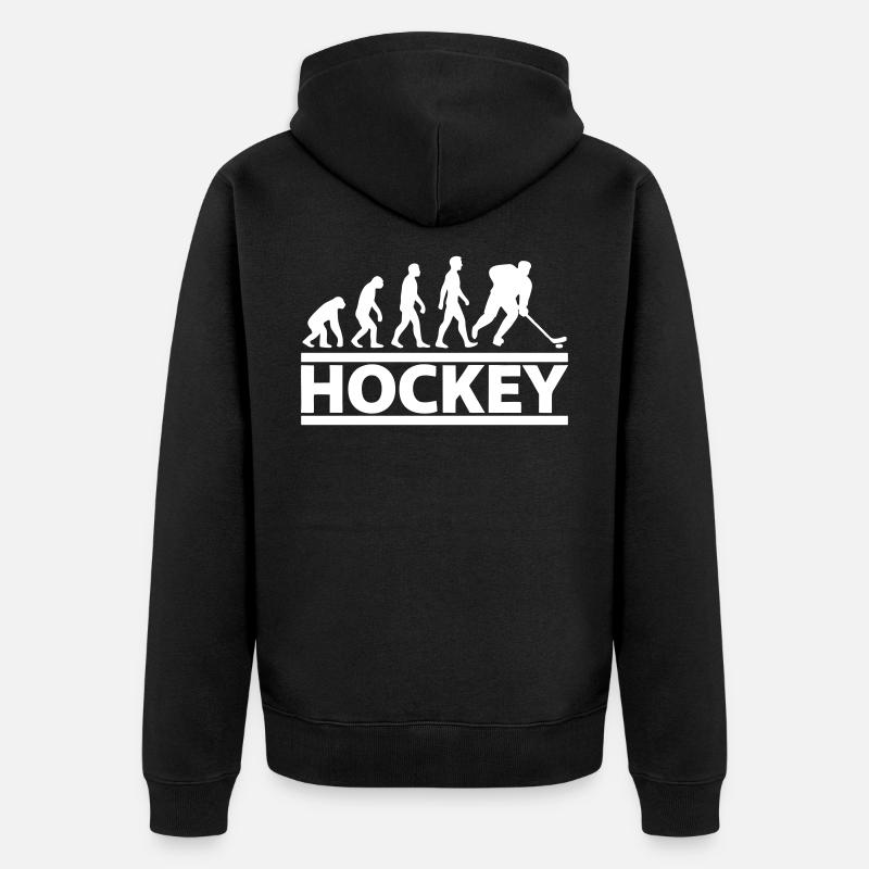Évolution Hockey Joueur Cool Cadeau - Veste à capuche bio Premium Unisexe - noir