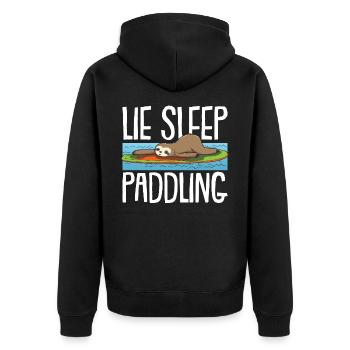 Stand up paddling SUP paresseux - Veste à capuche bio Premium Unisexe - noir - Dos - Nico (187cm)