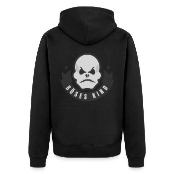 Mauvais enfant - squelette tatouage crâne Insooculable - Veste à capuche bio Premium Unisexe - noir - Dos - Nico (187cm)