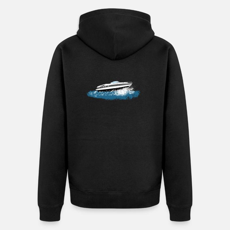 bateau à moteur - Veste à capuche bio Premium Unisexe - noir