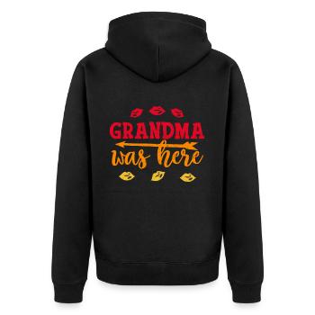 Grand-mère était ici grand-mère - Veste à capuche bio Premium Unisexe - noir - Dos - Nico (187cm)