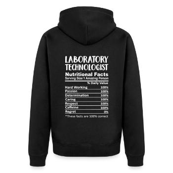 Technologue de laboratoire Scientifique Technicien de laboratoire - Veste à capuche bio Premium Unisexe - noir - Dos - Nico (187cm)