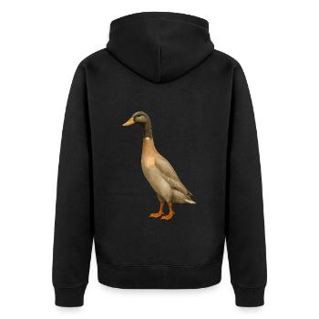 Canard indien élevage Canard mignon Canard canard - Veste à capuche bio Premium Unisexe - noir - Dos - Nico (187cm)