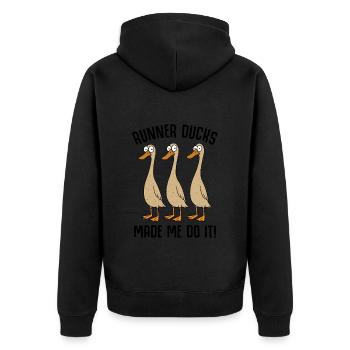 Ducks Duck Duck Mom Duck Dad Duck Breeding - Unisex Premium Organic Zip Hoodie - black - Back - Nico (187cm)