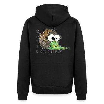 Morceaux de vomi - Veste à capuche bio Premium Unisexe - noir - Dos - Nico (187cm)