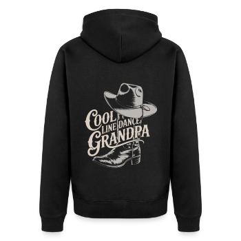 Danse en ligne cool Country Papy - Veste à capuche bio Premium Unisexe - noir - Dos - Nico (187cm)