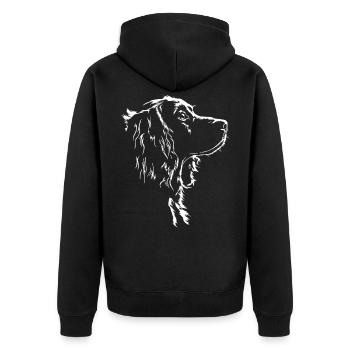 Boykin Spaniel Silhouette Chien Chien Wilsigns - Veste à capuche bio Premium Unisexe - noir - Dos - Nico (187cm)