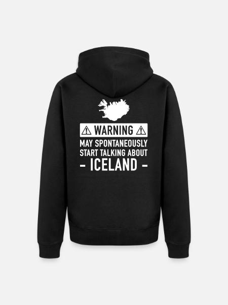 Funny Iceland Gift Idea - Unisex Premium Organic Zip Hoodie - black