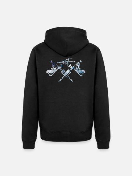 Tattoo is art - Unisex Premium Organic Zip Hoodie - black