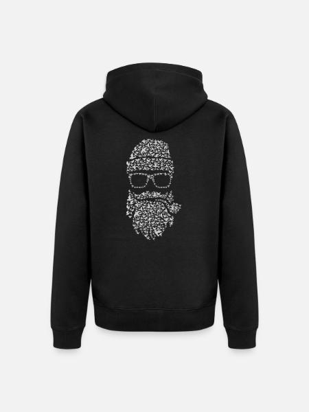 Oiseaux barbe - Veste à capuche bio Premium Unisexe - noir