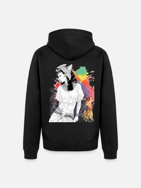 Cleopatra - Unisex Premium Organic Zip Hoodie - black