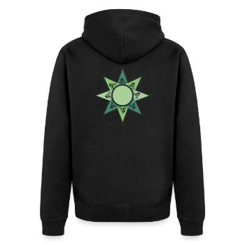 mountain bike - Unisex Premium Organic Zip Hoodie - black - Back - Nico (187cm)