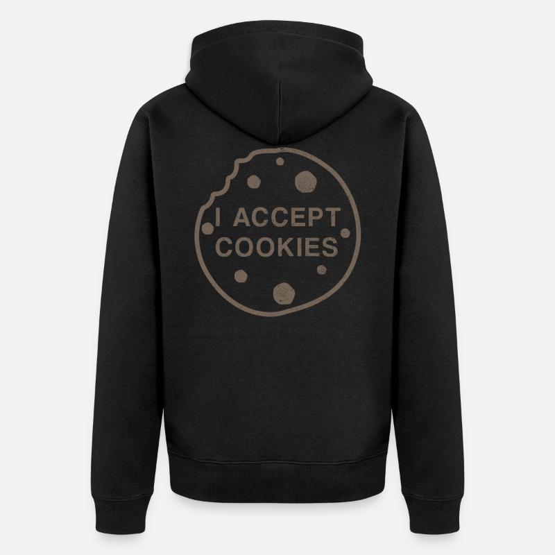 Chemise de cookie drôle - Veste à capuche bio Premium Unisexe - noir