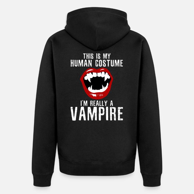 Vampire halloween - Veste à capuche bio Premium Unisexe - noir