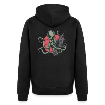 surf - Veste à capuche bio Premium Unisexe - noir - Dos - Nico (187cm)