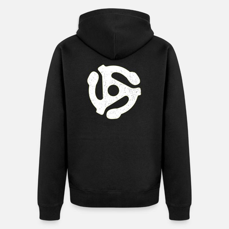 Vinyle - Cadeau DJ rétro - Veste à capuche bio Premium Unisexe - noir