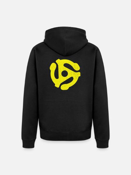 vinyl - Unisex Premium Organic Zip Hoodie - black