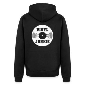 Vinyl Junkie - Disque Vinyle DJ Rétro Cadeau - Veste à capuche bio Premium Unisexe - noir - Dos - Nico (187cm)