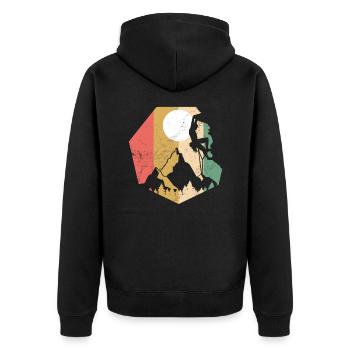 Escalade - cadeau d'escalade - Veste à capuche bio Premium Unisexe - noir - Dos - Nico (187cm)