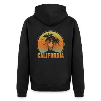 Millésime californien - Veste à capuche bio Premium Unisexe - noir - Dos - Nico (187cm)