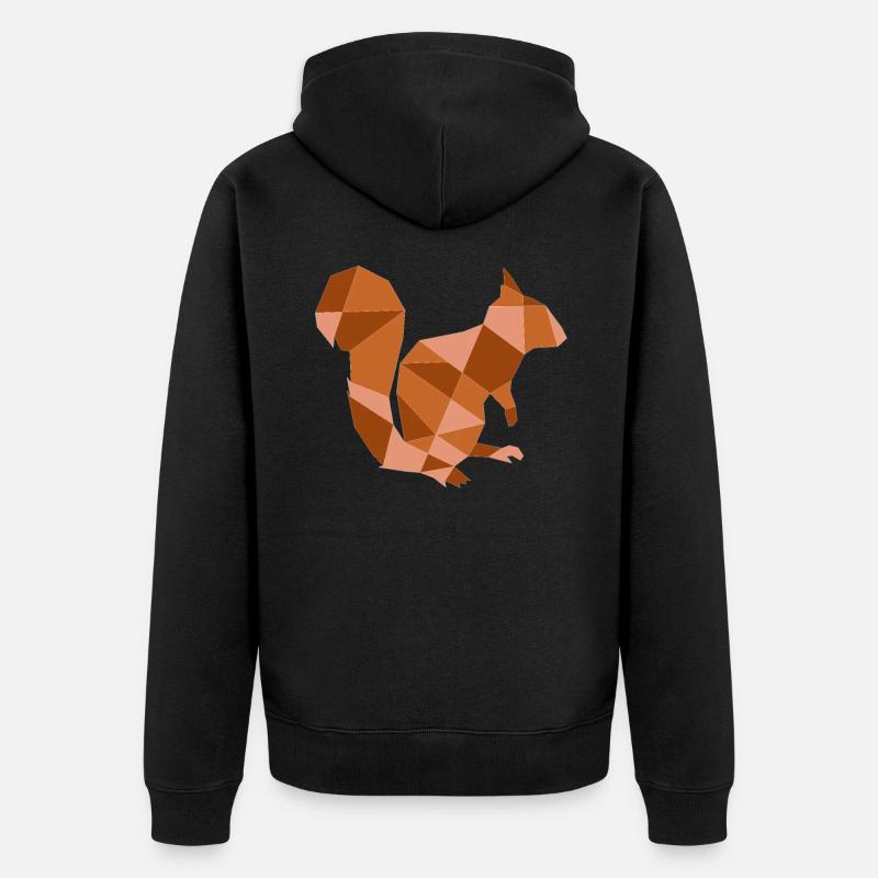 écureuil - Veste à capuche bio Premium Unisexe - noir