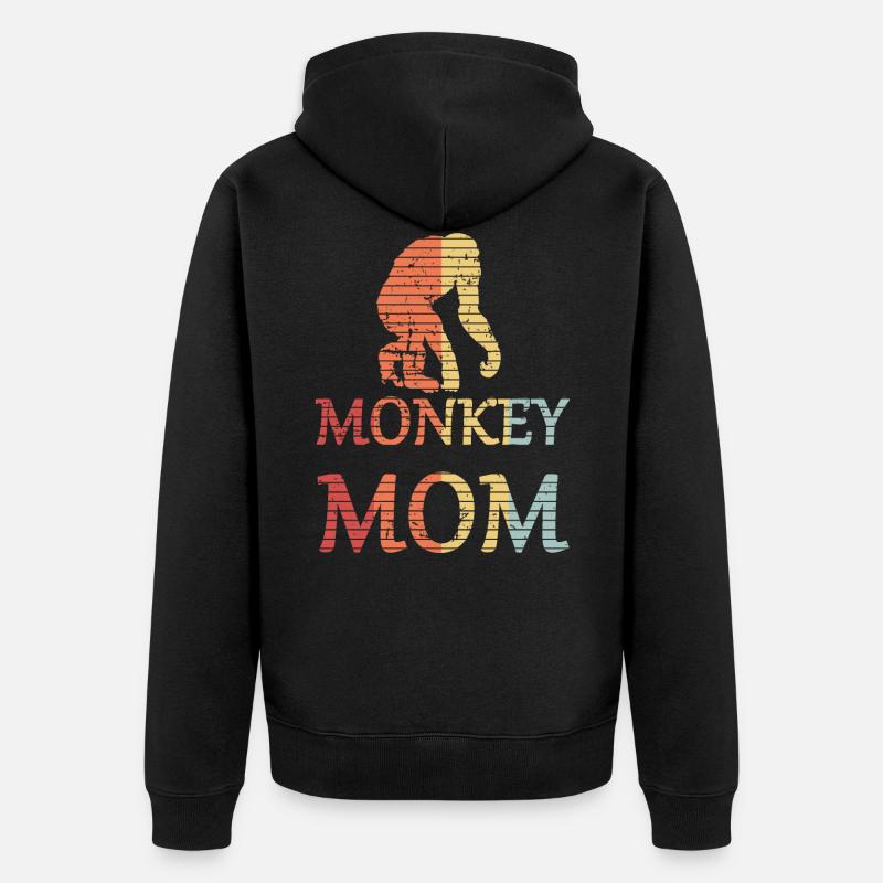 Singe maman singe maman - Veste à capuche bio Premium Unisexe - noir