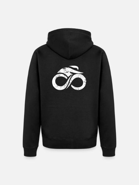 racer - Unisex Premium Organic Zip Hoodie - black