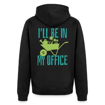 Gärtner - Garten Bauer Selbstversorger Geschenk - Unisex Premium Bio Zip Hoodie - Schwarz - Hinten - Nico (187cm)
