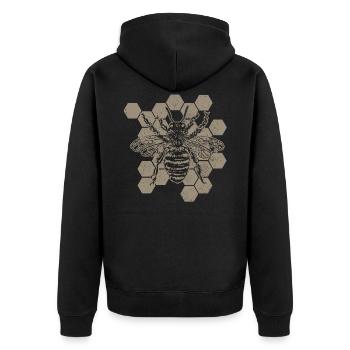Abeille - cadeau d'apiculteur - Veste à capuche bio Premium Unisexe - noir - Dos - Nico (187cm)