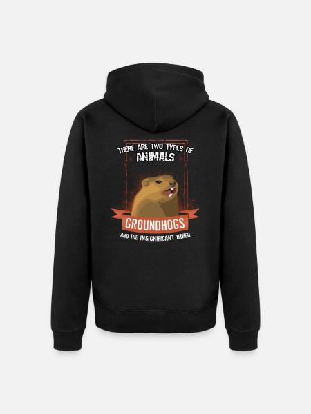 marmots - Unisex Premium Organic Zip Hoodie - black