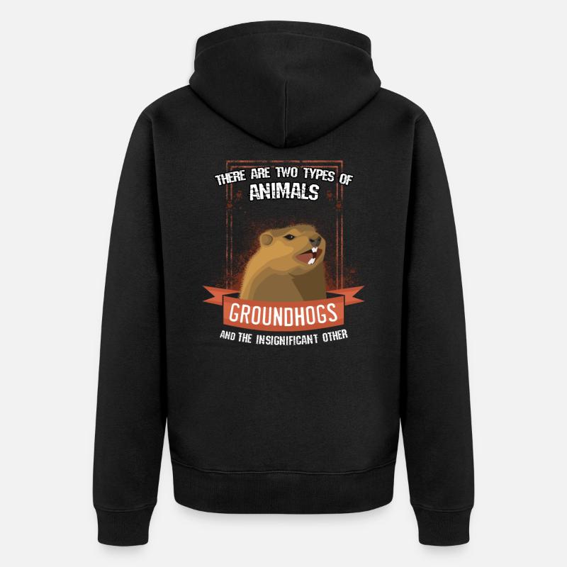 marmottes - Veste à capuche bio Premium Unisexe - noir