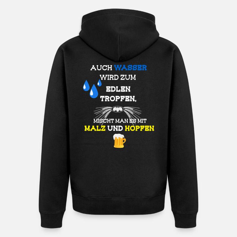 Dire de la bière - Veste à capuche bio Premium Unisexe - noir