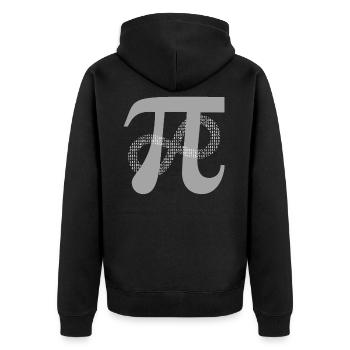 Pi Day - Math Math Nerd Gift - Unisex Premium Organic Zip Hoodie - black - Back - Nico (187cm)