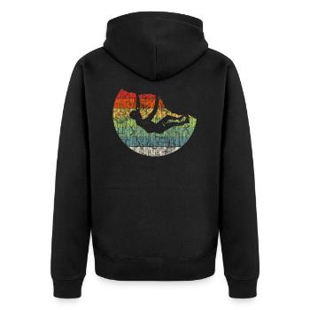 montée - Veste à capuche bio Premium Unisexe - noir - Dos - Nico (187cm)