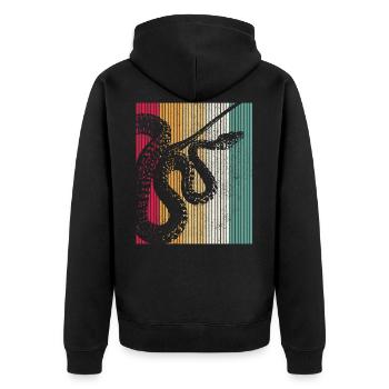 Vintage Serpent - Veste à capuche bio Premium Unisexe - noir - Dos - Nico (187cm)