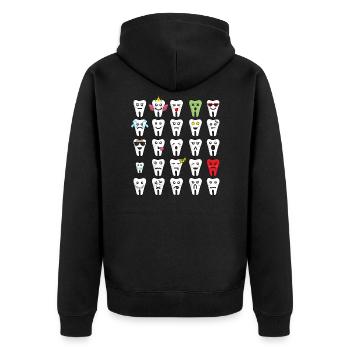 Dentiste Emotions Emoticon Tooth Art - Veste à capuche bio Premium Unisexe - noir - Dos - Nico (187cm)