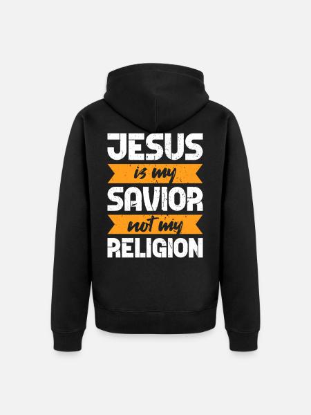 Jesus Christ - Unisex Premium Organic Zip Hoodie - black