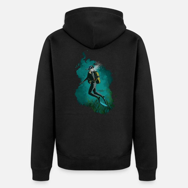 plongée - Veste à capuche bio Premium Unisexe - noir