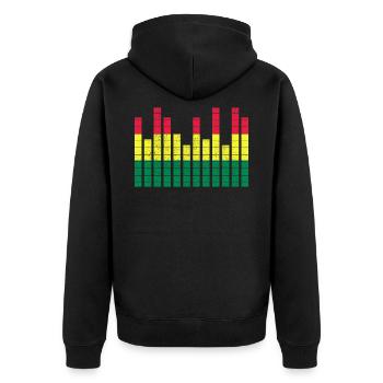 Reggae - Dub Dancehall Rasta Rastafari Jamaica - Veste à capuche bio Premium Unisexe - noir - Dos - Nico (187cm)